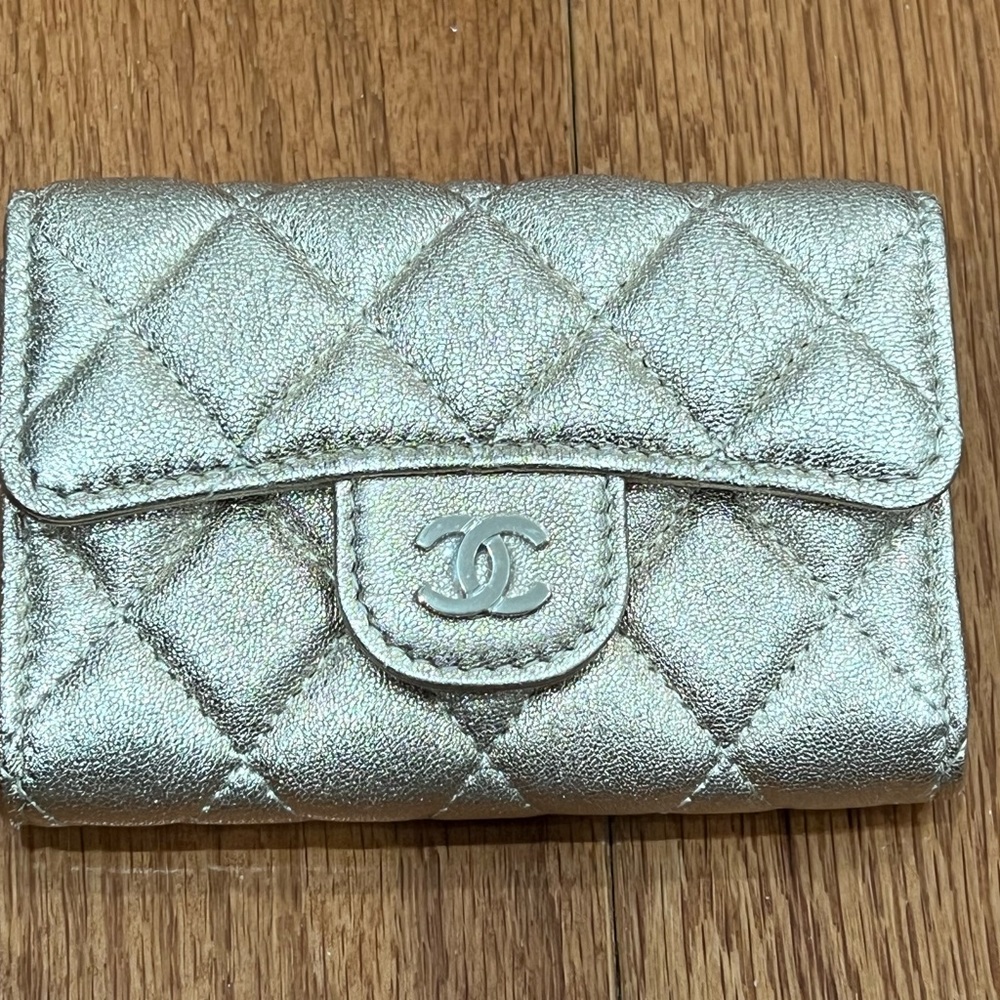 Chanel Gold Flap Cardholder